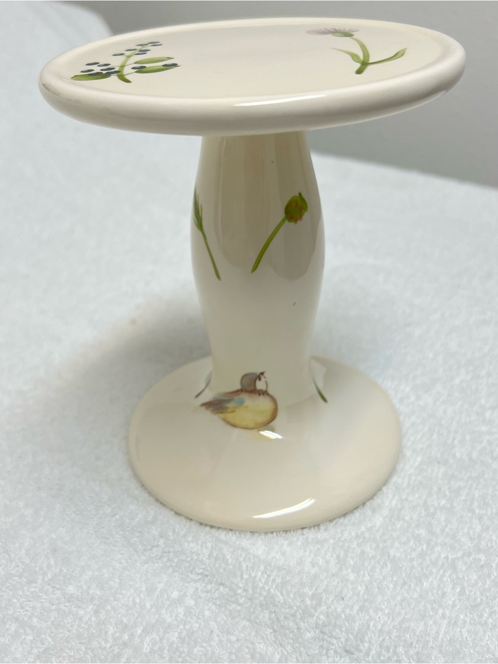 Vintage Bath & Body Works Bird and Floral Candle Holder
